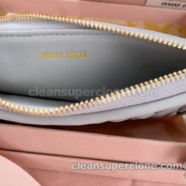 sheepskin bag 1:1 Copy description and price Grayish Blue Prada Miu Miu Purse women 8