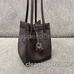 Shoulder bag replica details and pricing deep coffee color Fendi cowhide women