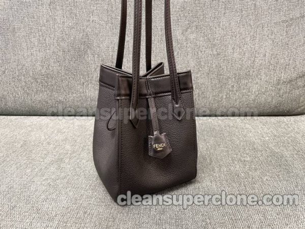 Shoulder bag replica details and pricing deep coffee color Fendi cowhide women