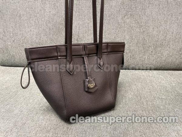 Shoulder bag replica details and pricing deep coffee color Fendi cowhide women 6