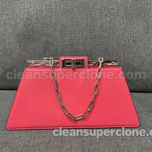 Shoulder bag replica details and pricing rose red Fendi cowhide women