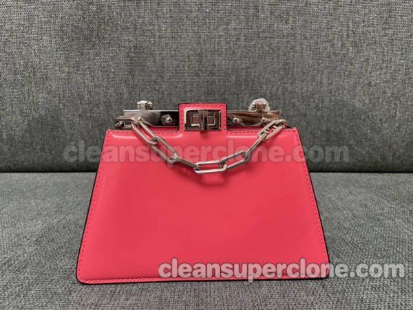 Shoulder bag replica details and pricing rose red Fendi cowhide women 3