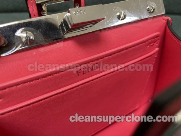 Shoulder bag replica details and pricing rose red Fendi cowhide women 4