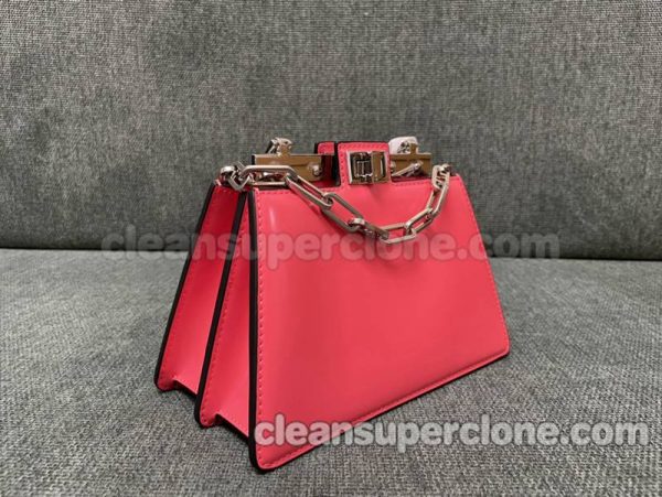 Shoulder bag replica details and pricing rose red Fendi cowhide women 7