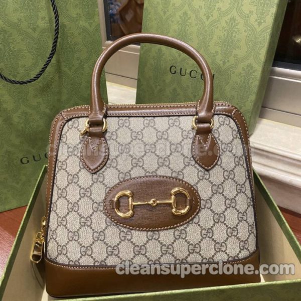 Gucci bag Super Clone picture and price brown Handbag cowhide women 2