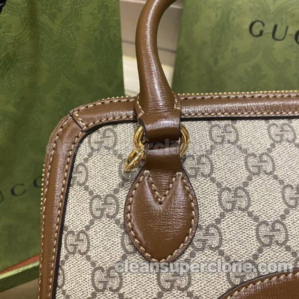 Gucci bag Super Clone picture and price brown Handbag cowhide women 5