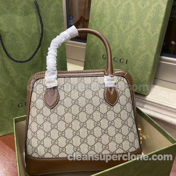 Gucci bag Super Clone picture and price brown Handbag cowhide women 6