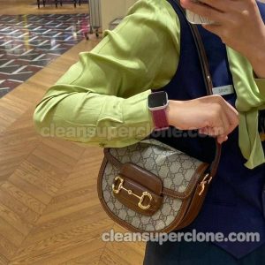 Gucci bag Super Clone picture and price brown Shoulder cowhide women