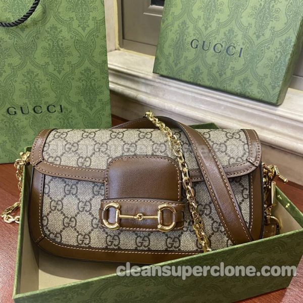 Shoulder bag replica details and pricing brown Gucci cowhide women 2