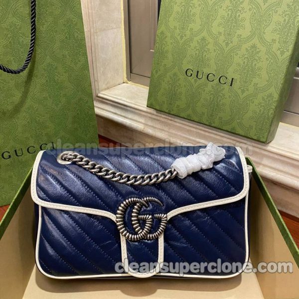 Gucci bag Super Clone picture and price dark blue Crossbody cowhide women