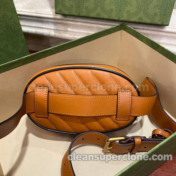 Gucci bag Super Clone picture and price orange Waist cowhide women 5