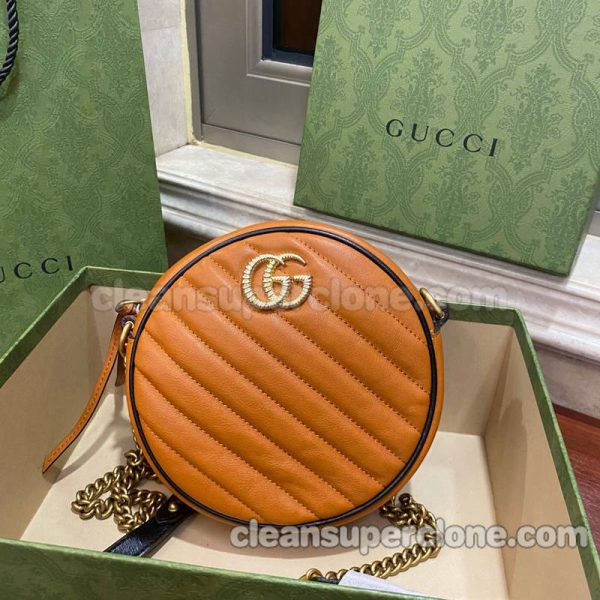 Crossbody bag replica details and pricing orange Gucci cowhide women