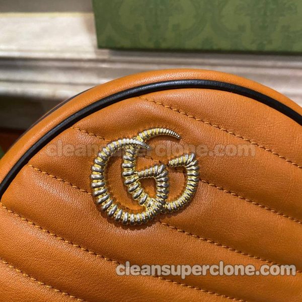 Crossbody bag replica details and pricing orange Gucci cowhide women 2