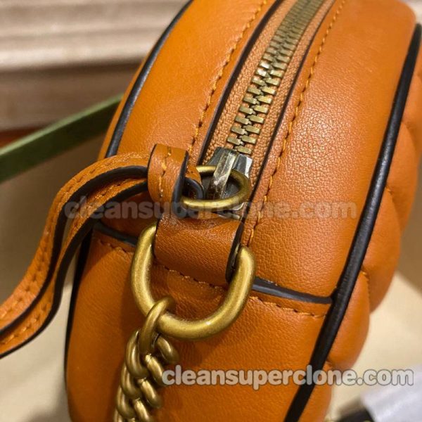 Crossbody bag replica details and pricing orange Gucci cowhide women 5