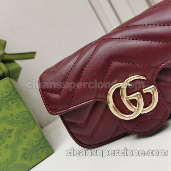 Gucci bag Super Clone picture and price red Shoulder cowhide women 6