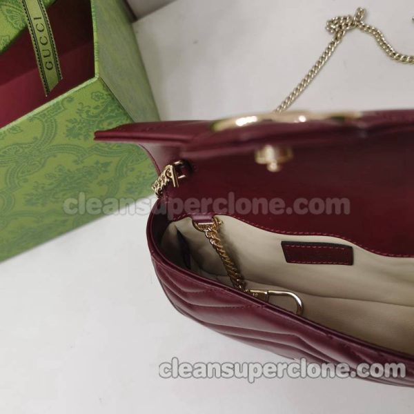 Gucci bag Super Clone picture and price red Shoulder cowhide women 9