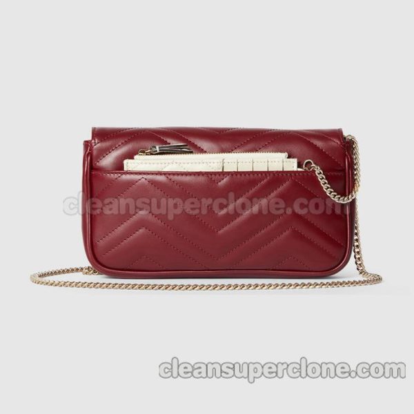 Shoulder bag replica details and pricing red Gucci cowhide women 3