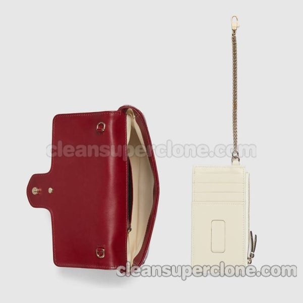 Shoulder bag replica details and pricing red Gucci cowhide women 8