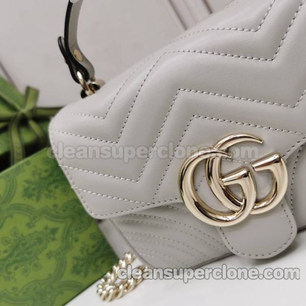 Gucci bag Super Clone picture and price gray Shoulder Handbag cowhide women 6