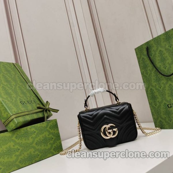 Shoulder bag replica details and pricing black Gucci Handbag cowhide women