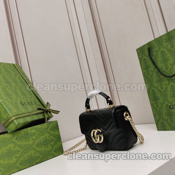 Shoulder bag replica details and pricing black Gucci Handbag cowhide women 2