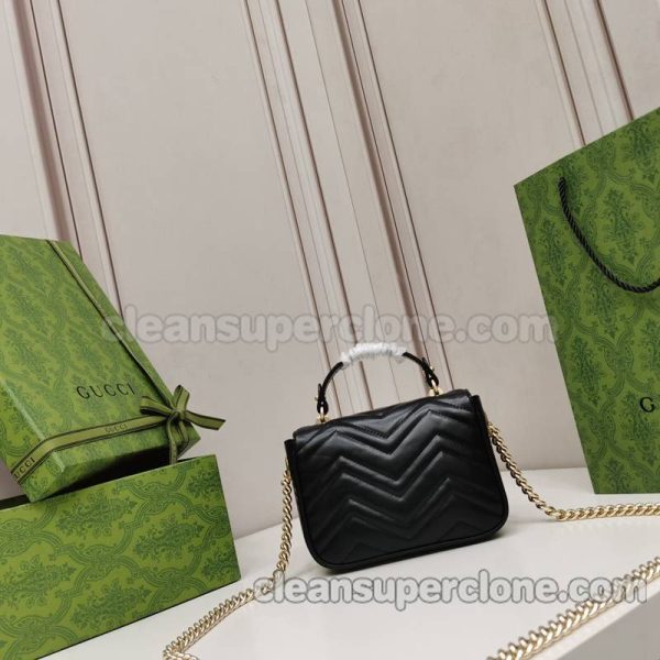 Shoulder bag replica details and pricing black Gucci Handbag cowhide women 3