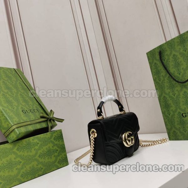 Shoulder bag replica details and pricing black Gucci Handbag cowhide women 4