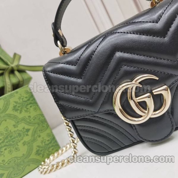 Shoulder bag replica details and pricing black Gucci Handbag cowhide women 6