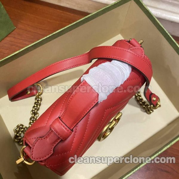 Gucci bag Super Clone picture and price red Crossbody Handbag cowhide women 3