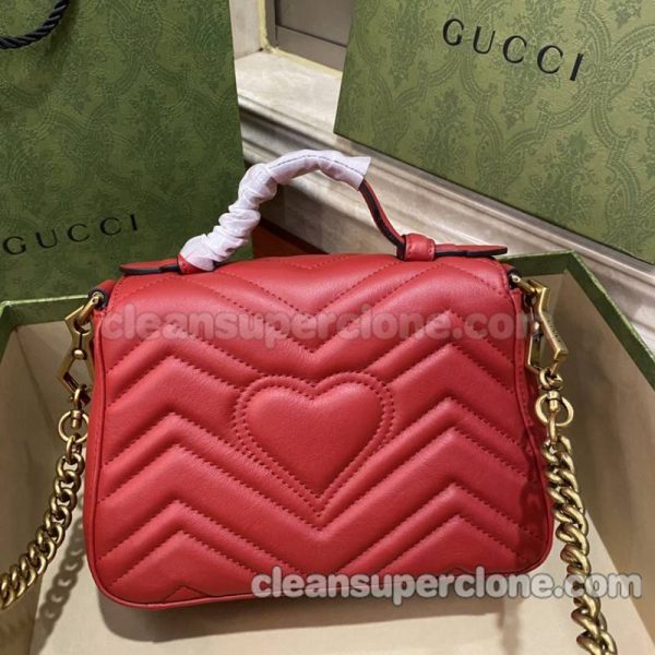 Gucci bag Super Clone picture and price red Crossbody Handbag cowhide women 4