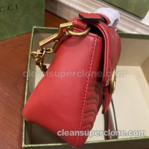 Gucci bag Super Clone picture and price red Crossbody Handbag cowhide women 5