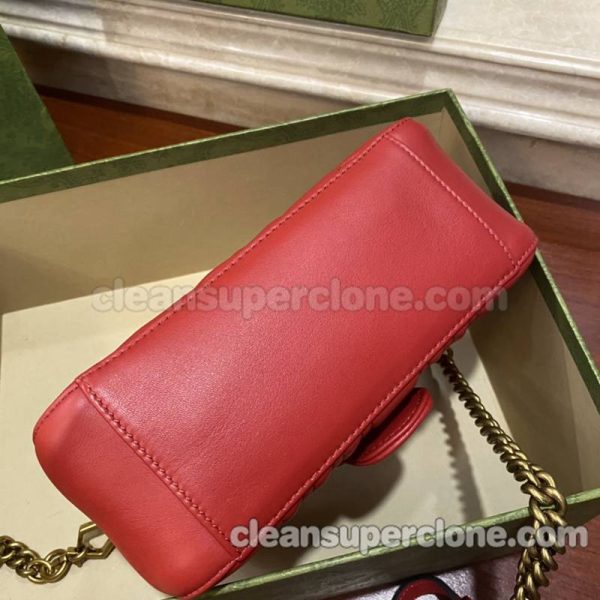 Gucci bag Super Clone picture and price red Crossbody Handbag cowhide women 6