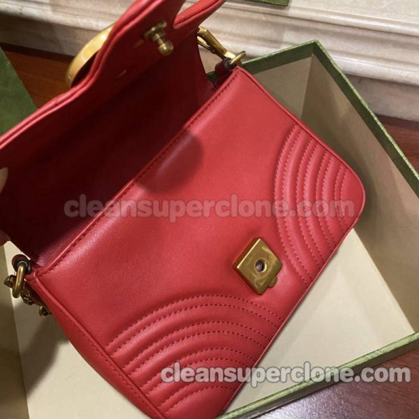 Gucci bag Super Clone picture and price red Crossbody Handbag cowhide women 7