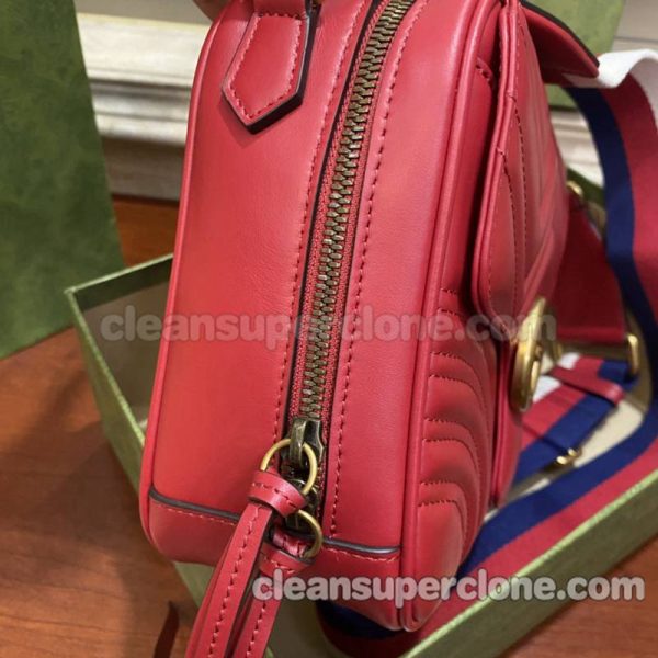 Gucci bag Super Clone picture and price red Handbag Crossbody cowhide women 5