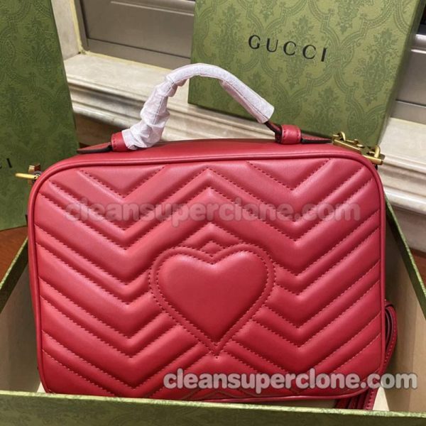 Gucci bag Super Clone picture and price red Handbag Crossbody cowhide women 6