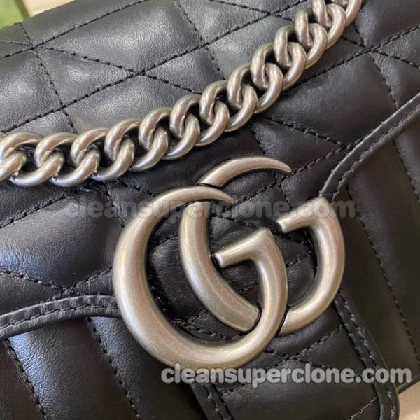 Shoulder bag replica details and pricing black Gucci cowhide women 2