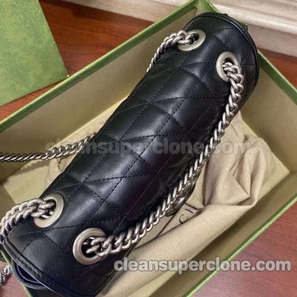 Shoulder bag replica details and pricing black Gucci cowhide women 3