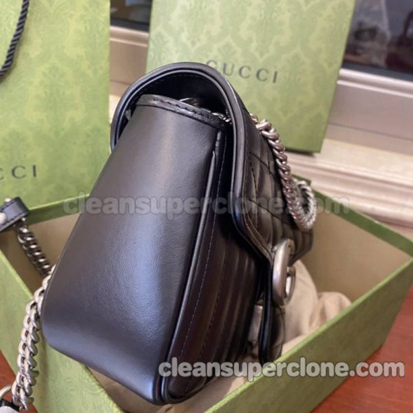 Shoulder bag replica details and pricing black Gucci cowhide women 4