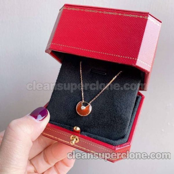 Cartier necklaces Super Clone picture and price women's red Jewelry