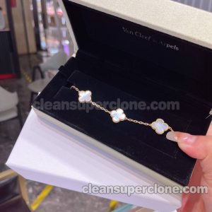 women's bracelets replica details and pricing Van Cleef & Arpels Four-leaf Clover white Jewelry