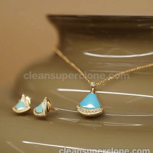 Jewelry 1:1 Copy description and price Bvlgari turquoise women's necklaces