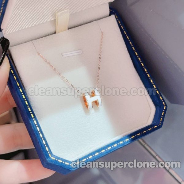 Hermes necklaces Super Clone picture and price women's white Jewelry