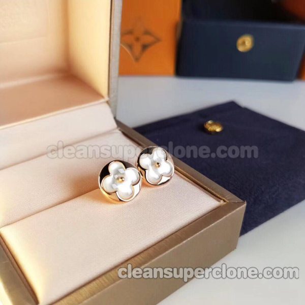 Louis Vuitton earrings Super Clone picture and price white women's Jewelry