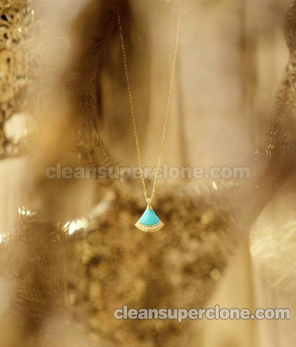 Jewelry 1:1 Copy description and price Bvlgari turquoise women's necklaces