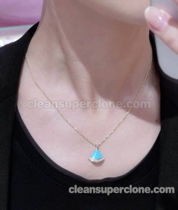 Jewelry 1:1 Copy description and price Bvlgari turquoise women's necklaces