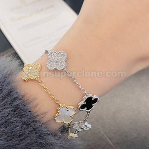 Van Cleef & Arpels bracelets Super Clone picture and price black and white women's Jewelry