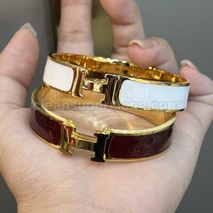 women's bracelets replica details and pricing red and white Hermes Jewelry