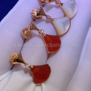 Jewelry 1:1 Copy description and price red and white Bvlgari women's earrings