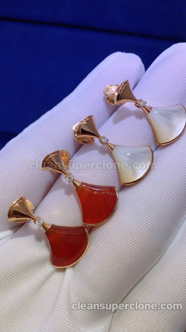 Jewelry 1:1 Copy description and price red and white Bvlgari women's earrings 2