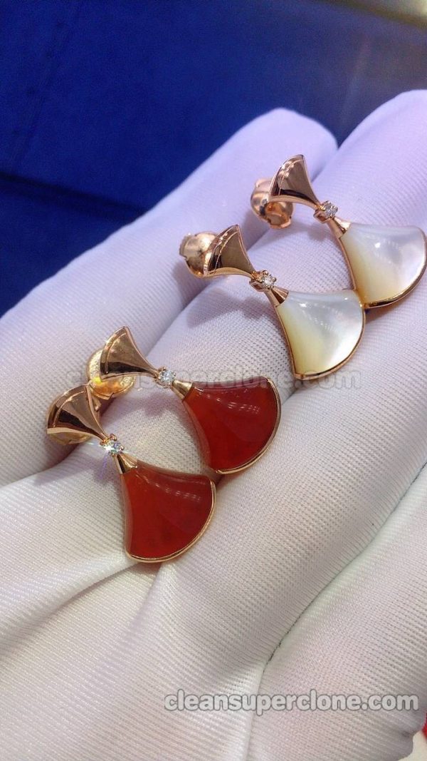 Jewelry 1:1 Copy description and price red and white Bvlgari women's earrings 3